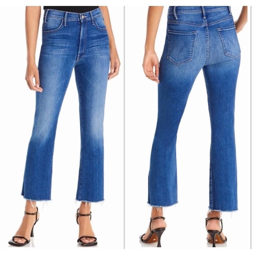 Mother The Hustler Ankle Fray High Rise Jeans Balls of Yarn Stretch Womens Sz 28